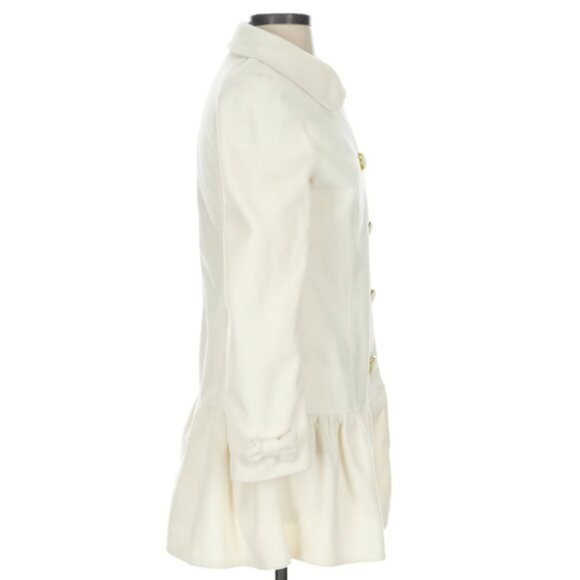 LIZ LISA Hime Gyaru himekaji ivory velveteen coat - Picture 4 of 8